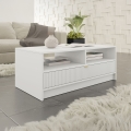 Table basse TIRENO 100x40 cm blanche