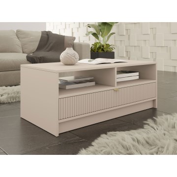 Table basse TIRENO 40 x 100 cm beige