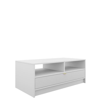 Table basse TIRENO 40 x 100 cm, blanche