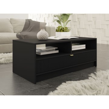Table basse TIRENO 40x100 cm noire