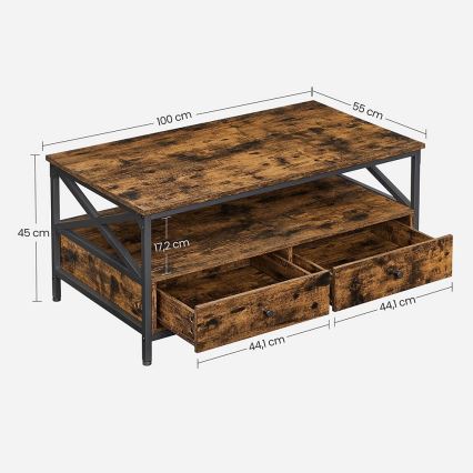 Table basse TOREN marron/noir