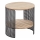 Table basse TRAFICA 41x41 cm noire/beige
