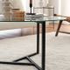 Table basse TRIO 42x75 cm transparente/noire