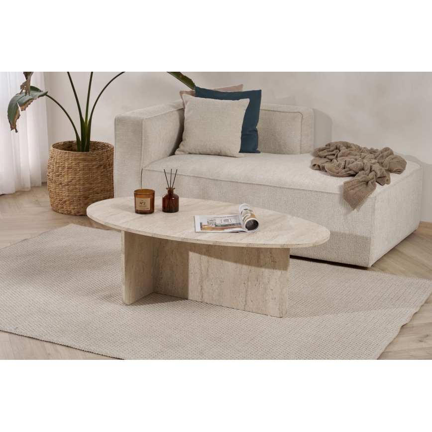 Table basse VARUM 120 x 65 cm beige