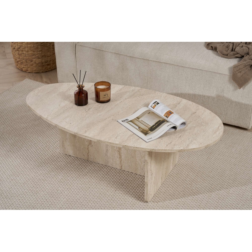 Table basse VARUM 120 x 65 cm beige