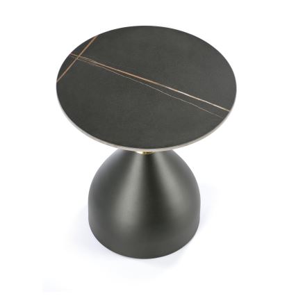 Table basse VERO Ø 50 cm noir/doré