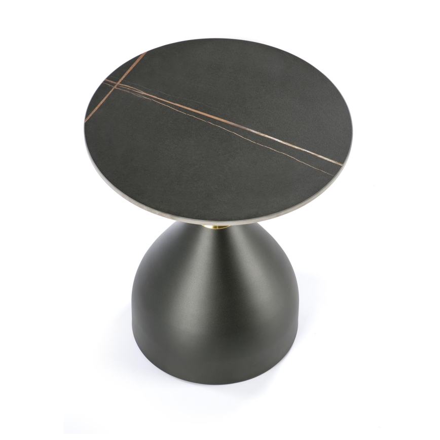 Table basse VERO Ø 50 cm noir/doré