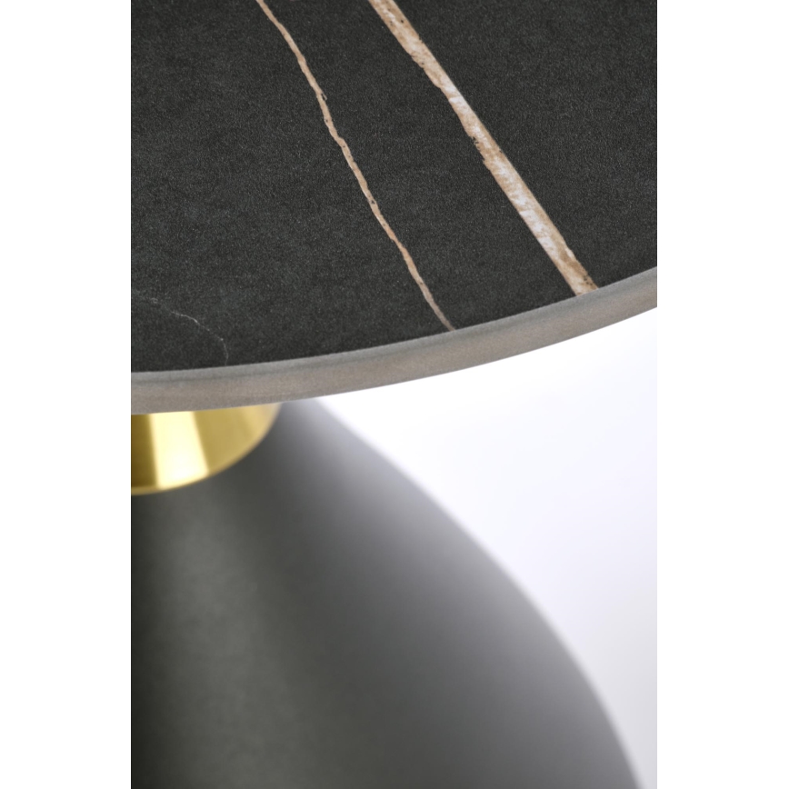 Table basse VERO Ø 50 cm noir/doré