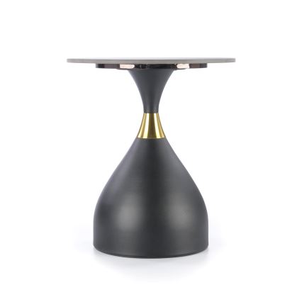 Table basse VERO Ø 50 cm noir/doré