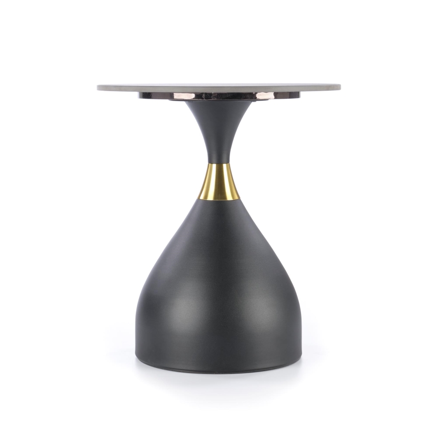 Table basse VERO Ø 50 cm noir/doré
