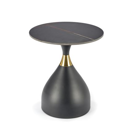Table basse VERO Ø 50 cm noir/doré