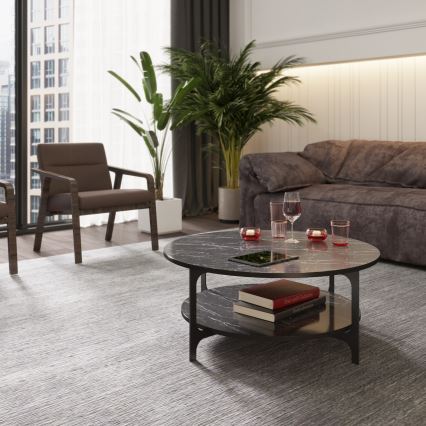 Table basse VERSY 37x90 cm noir