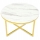 Table basse VERTIGO 45x80 cm marbre doré/blanc