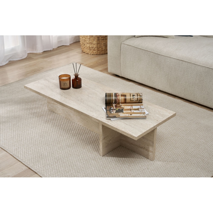Table basse VERUM 120x45 cm beige