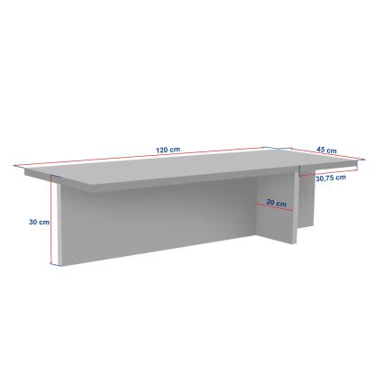 Table basse VERUM 120x45 cm beige