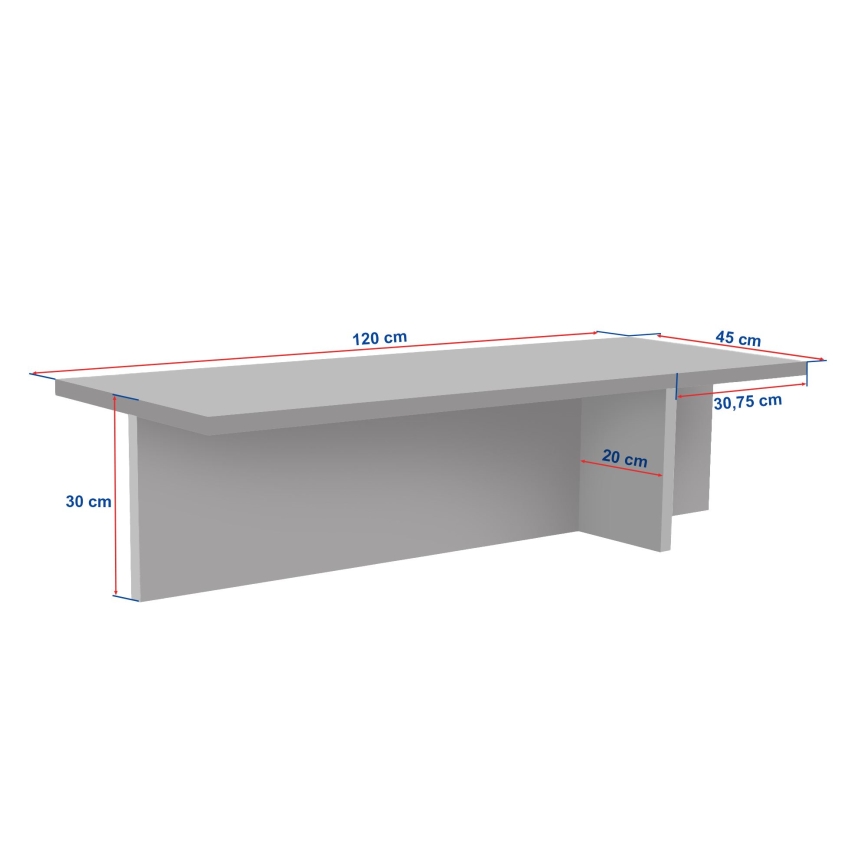 Table basse VERUM 120x45 cm beige