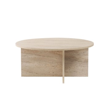 Table basse VERUM Ø 90 cm beige