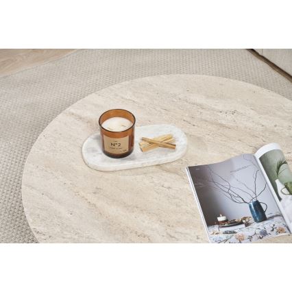 Table basse VERUM Ø 90 cm beige