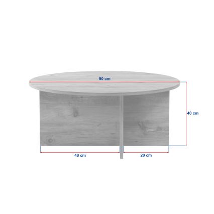 Table basse VERUM Ø 90 cm beige