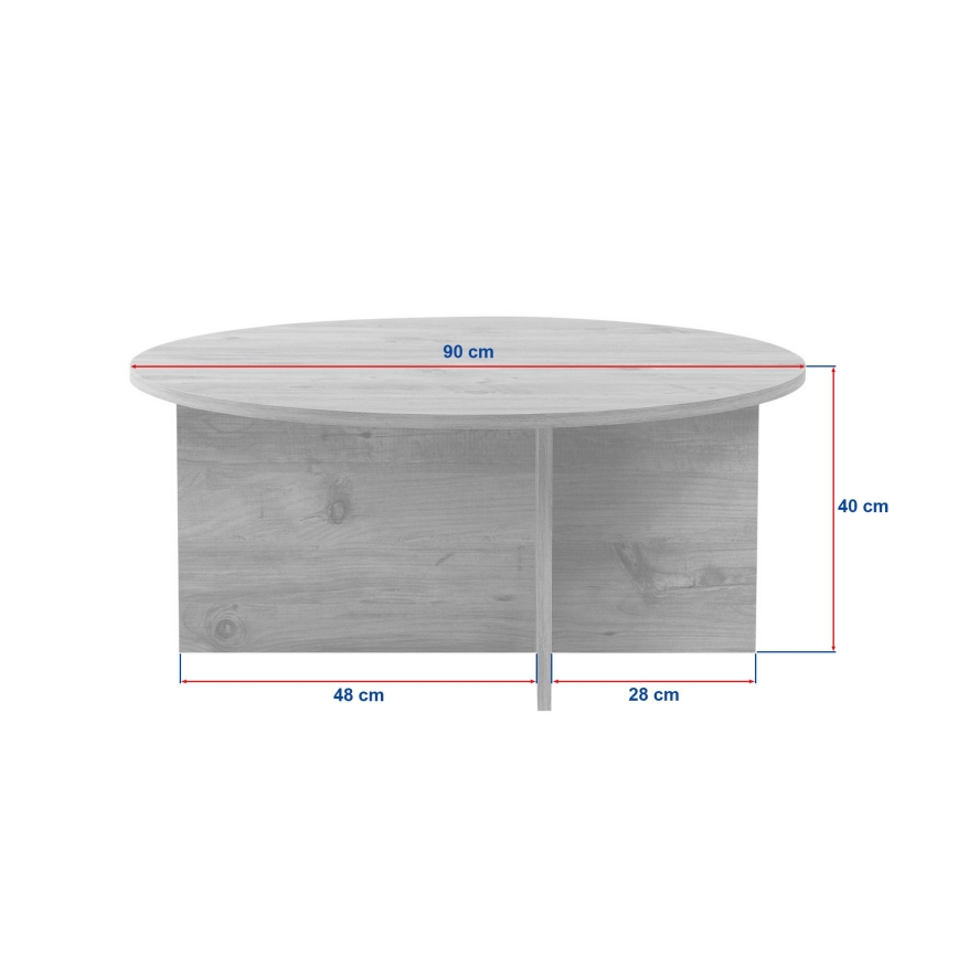 Table basse VERUM Ø 90 cm travertin