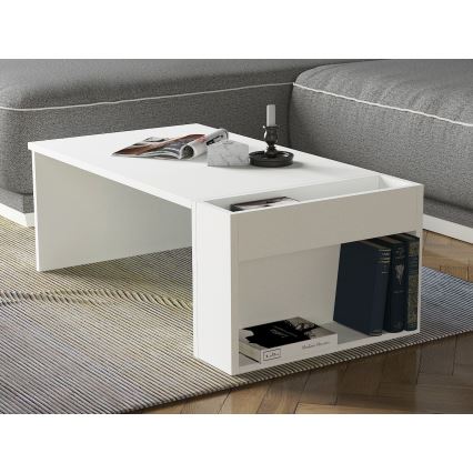 Table basse VIEW 34x95 cm blanc