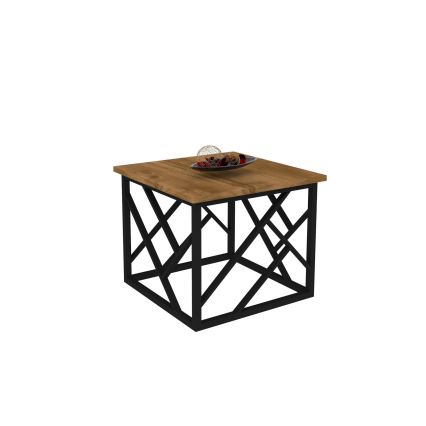 Table basse WODA 42x53 cm marron/noir