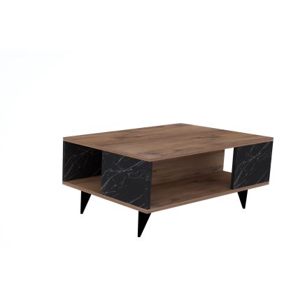 Table basse YUKA 39,5x90 cm marron/noire