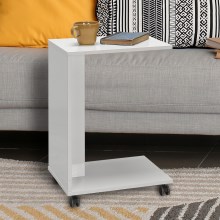 Table d'appoint 65x35 cm blanc