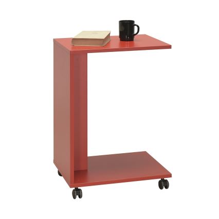Table d'appoint 65x35 cm rouge
