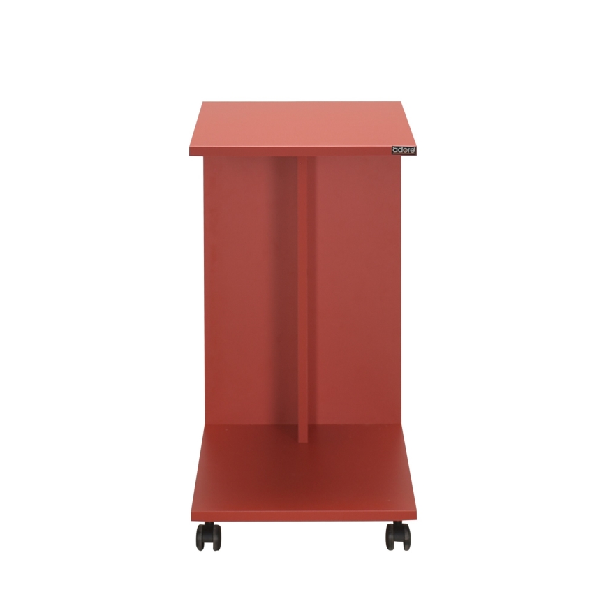 Table d'appoint 65x35 cm rouge