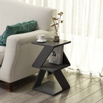 Table d'appoint ALBENI 50x30 cm anthracite
