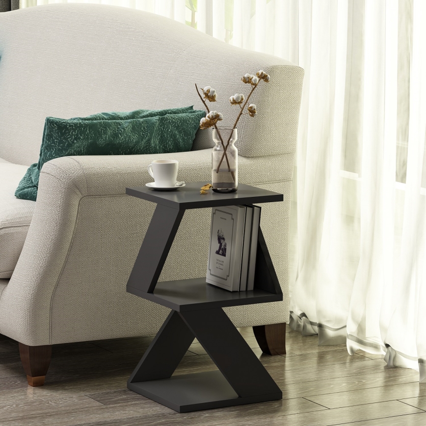 Table d'appoint ALBENI 50x30 cm anthracite
