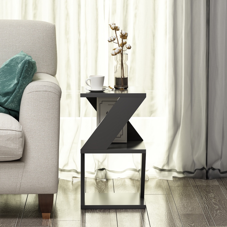 Table d'appoint ALBENI 50x30 cm anthracite