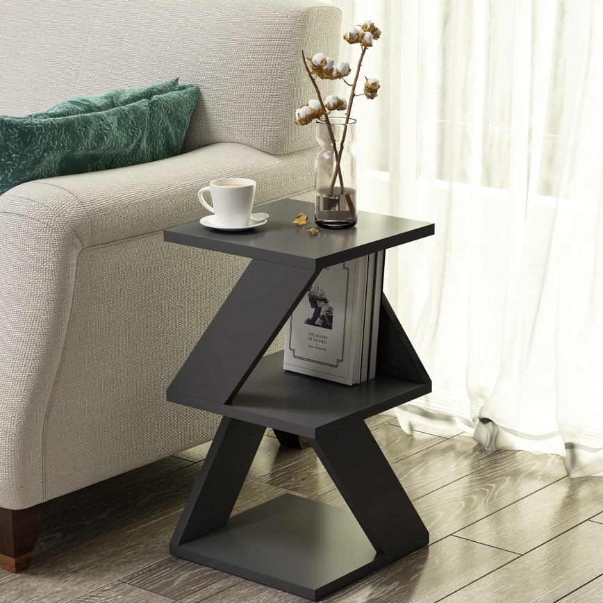 Table d'appoint ALBENI 50x30 cm anthracite