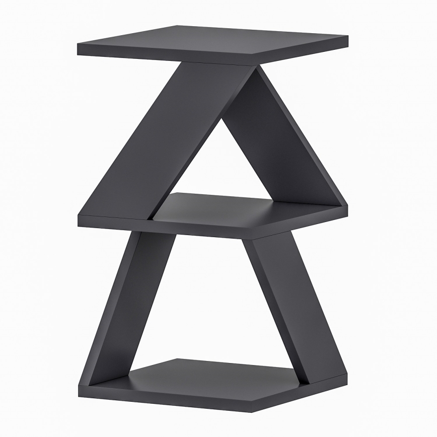Table d'appoint ALBENI 50x30 cm anthracite
