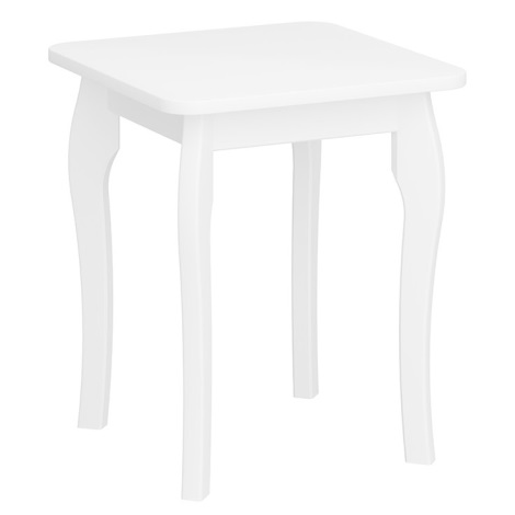 Table d'appoint BAROQUE 45,6x39 cm blanc