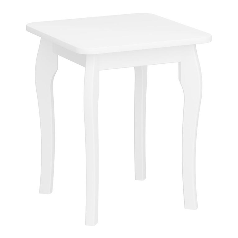 Table d'appoint BAROQUE 45,6x39 cm blanc