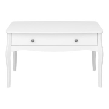 Table d'appoint BAROQUE 55x96,5 cm blanc