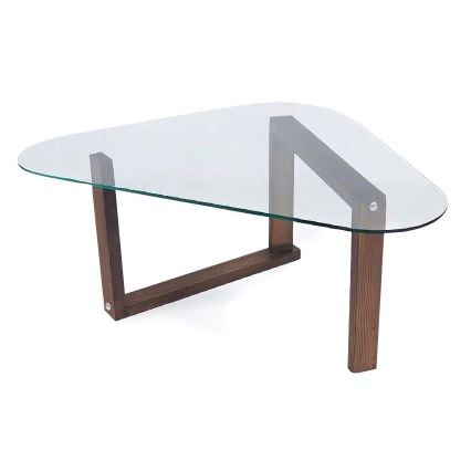 Table d'appoint CAM 41x96 cm marron/transparent