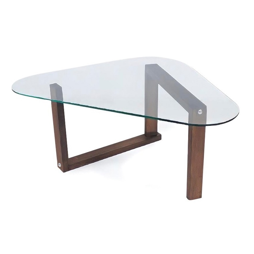 Table d'appoint CAM 41x96 cm marron/transparent