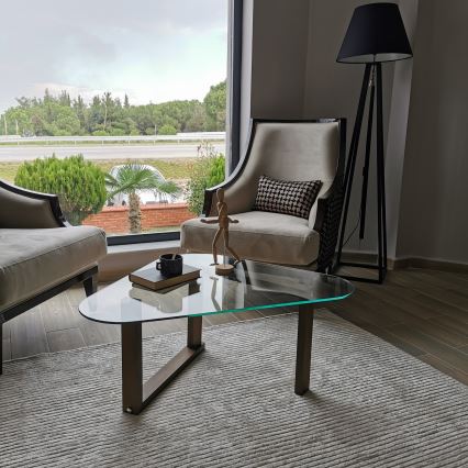 Table d'appoint CAM 41x96 cm marron/transparent
