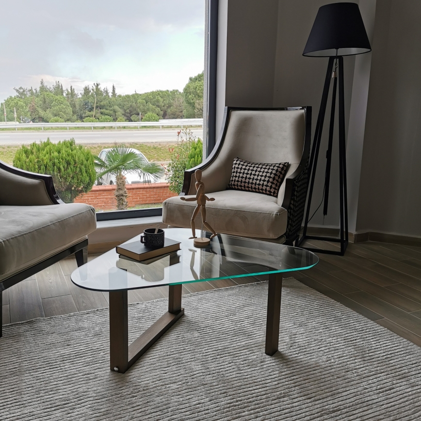 Table d'appoint CAM 41x96 cm marron/transparent