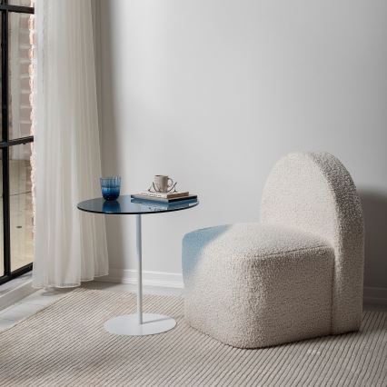 Table d'appoint CHILL 50x50 cm blanc/bleu