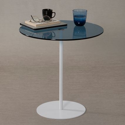 Table d'appoint CHILL 50x50 cm blanc/bleu