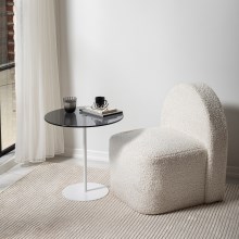 Table d'appoint CHILL 50x50 cm blanc/noir