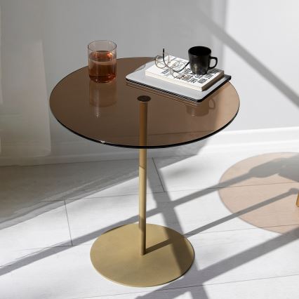 Table d'appoint CHILL 50x50 cm doré/bronze