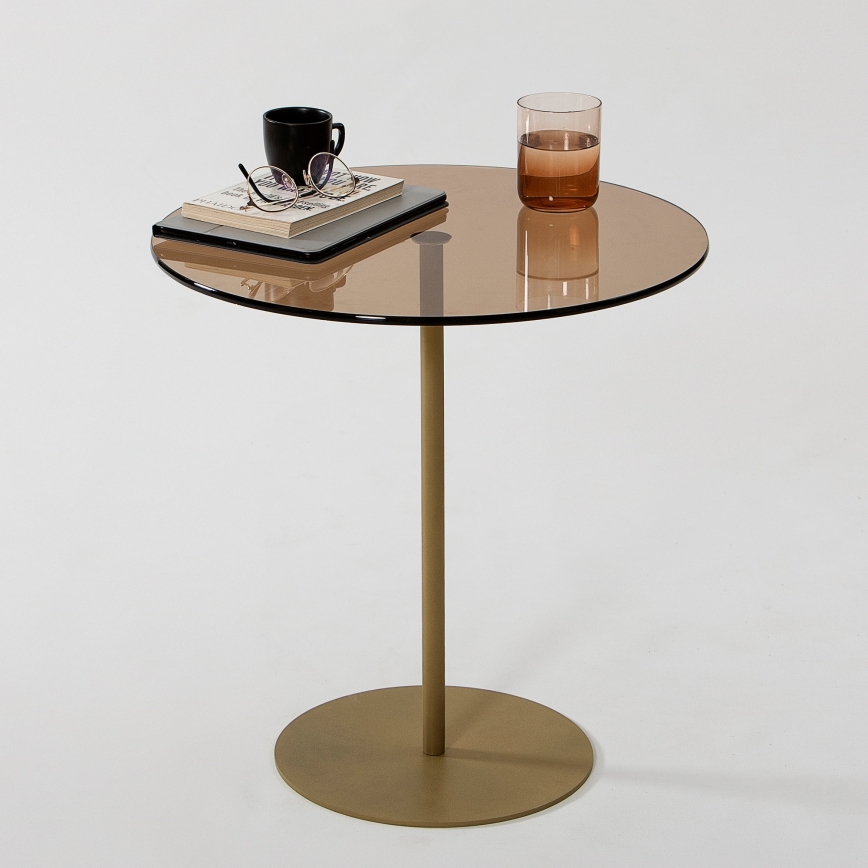 Table d'appoint CHILL 50x50 cm doré/bronze