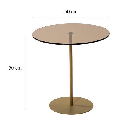 Table d'appoint CHILL 50x50 cm doré/bronze