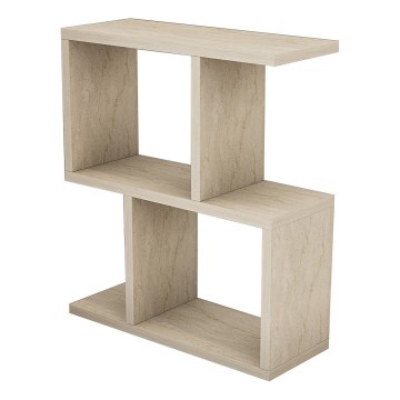 Table d'appoint CROS 45x17 cm décor marbre/beige