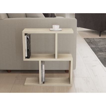 Table d'appoint CROS 45x17 cm décor marbre/beige